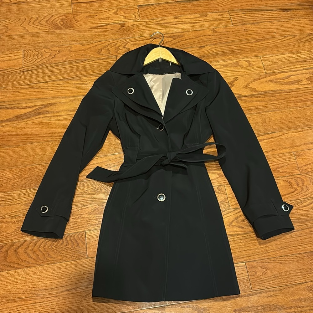 Black Calvin Klein Trenchcoat Size Small